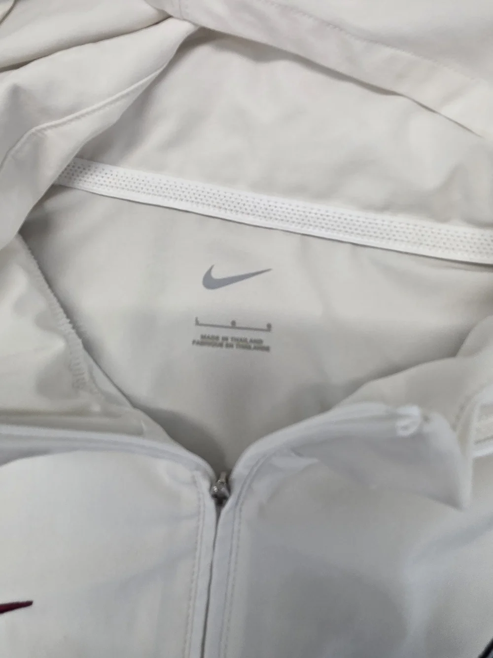 Jordan Jacket Training 1/4 Zip Windbreaker White Short Sleeve Raiders Men's Size